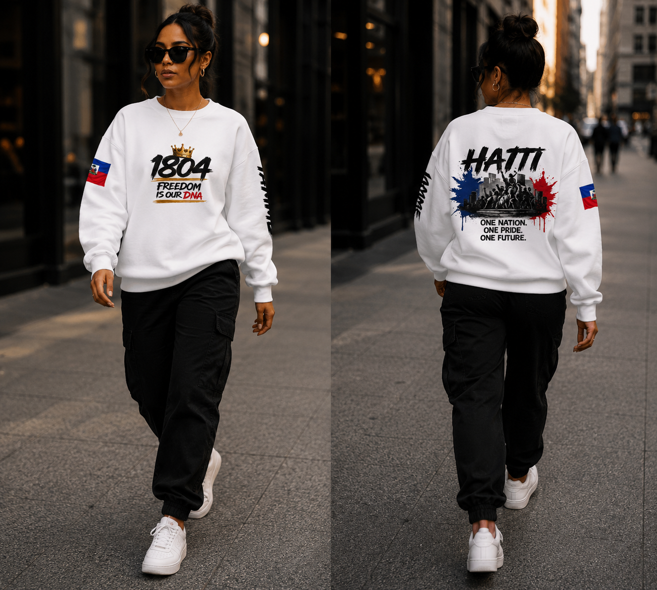 Oversized cotton sweatshirt 1804 Freedom