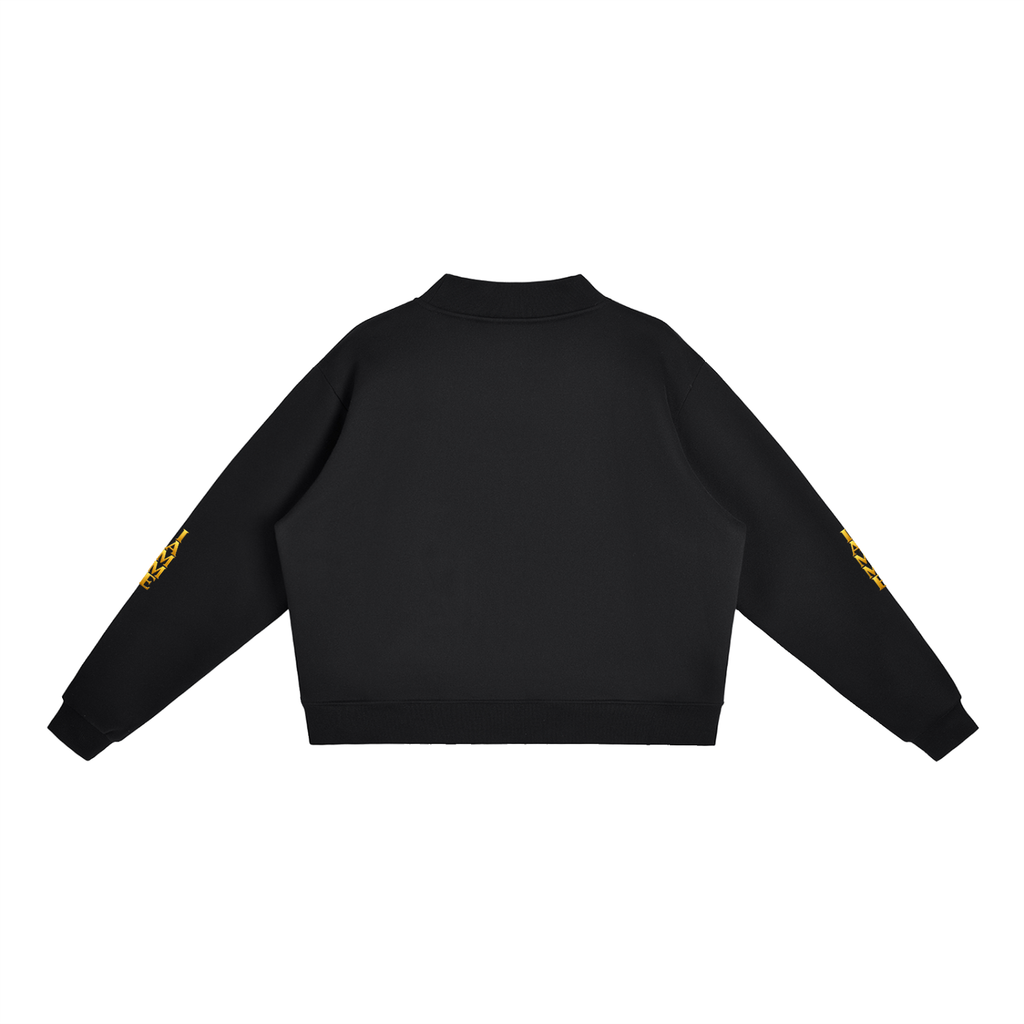 IAMME Women’s Essential Fleece Mock-Neck Cropped Sweatshirt