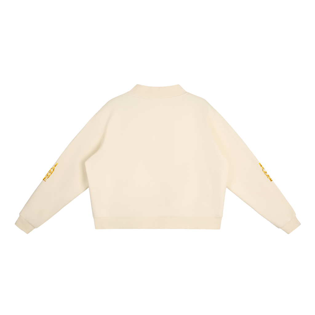 IAMME Women’s Essential Fleece Mock-Neck Cropped Sweatshirt