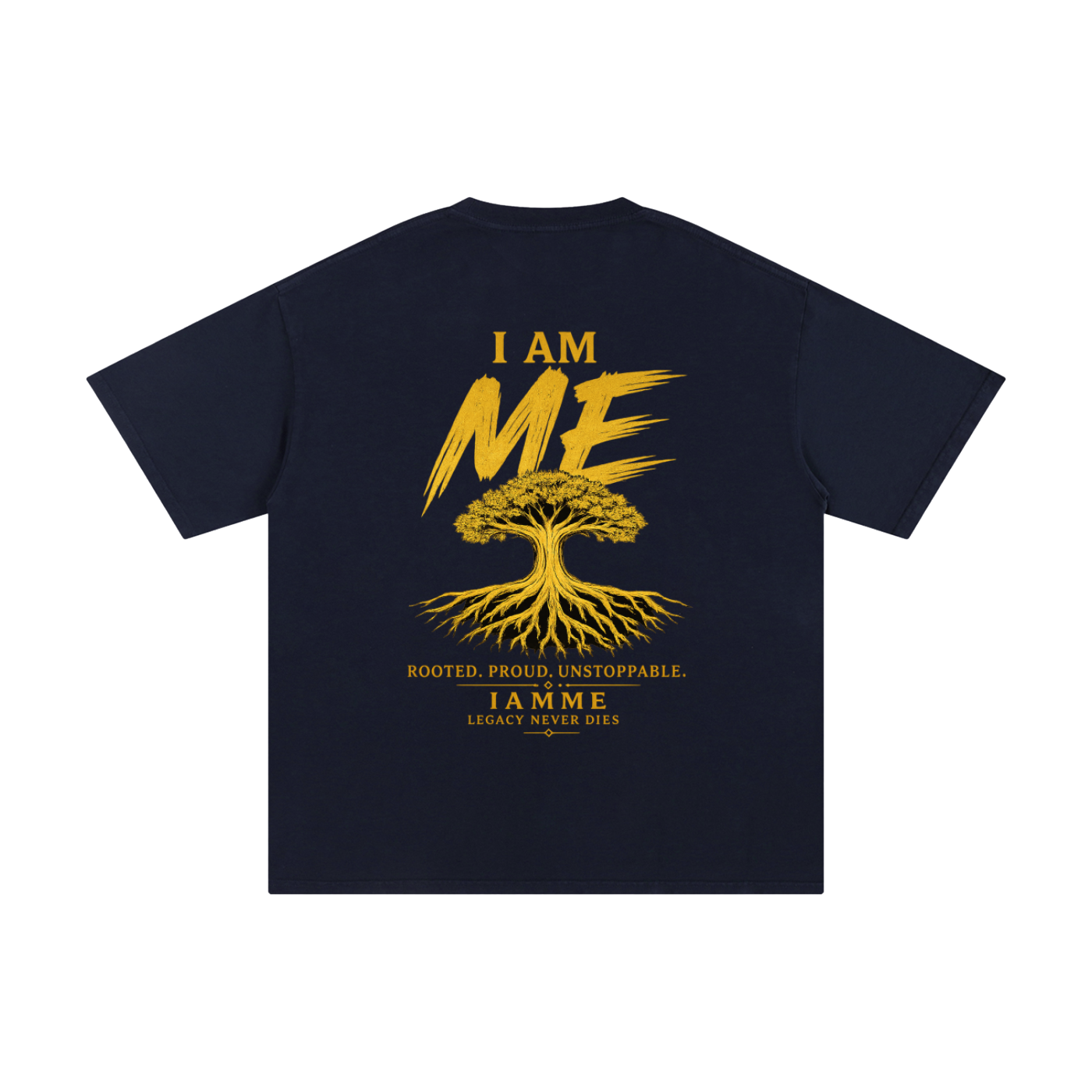 IAMME Unisex Loose-Fit Drop-Shoulder Cotton T-Shirt