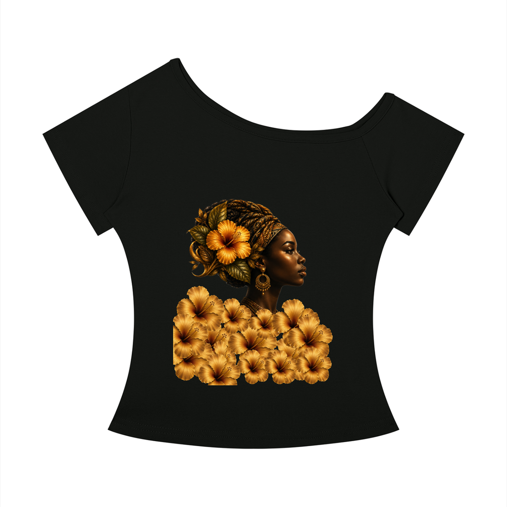IAMME Flower Queen Women’s Off-the-Shoulder T-Shirt