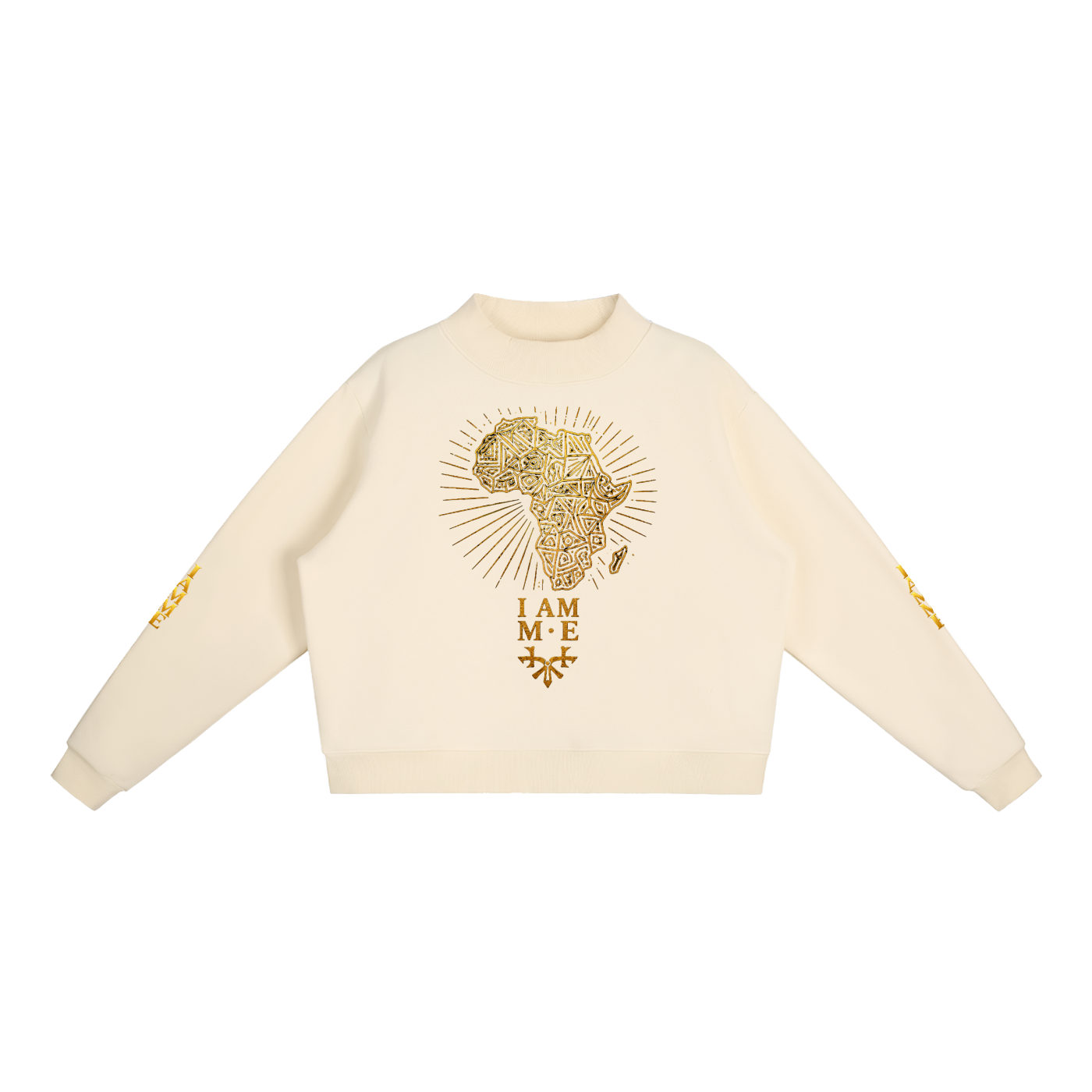 IAMME Women’s Essential Fleece Mock-Neck Cropped Sweatshirt