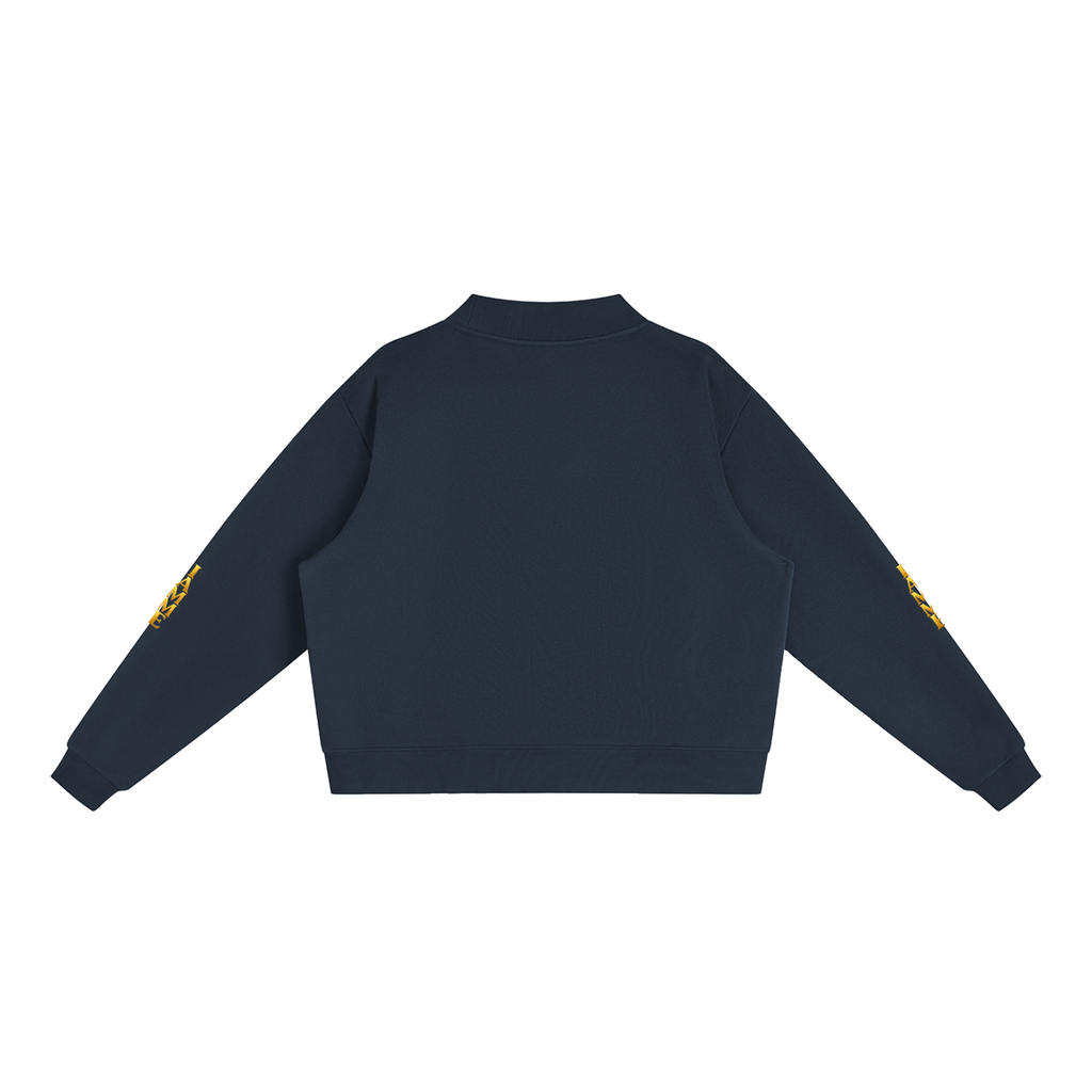 IAMME Women’s Essential Fleece Mock-Neck Cropped Sweatshirt
